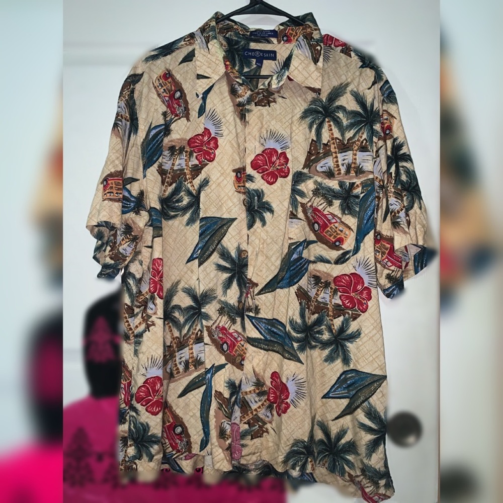Floral men’s button up shirt